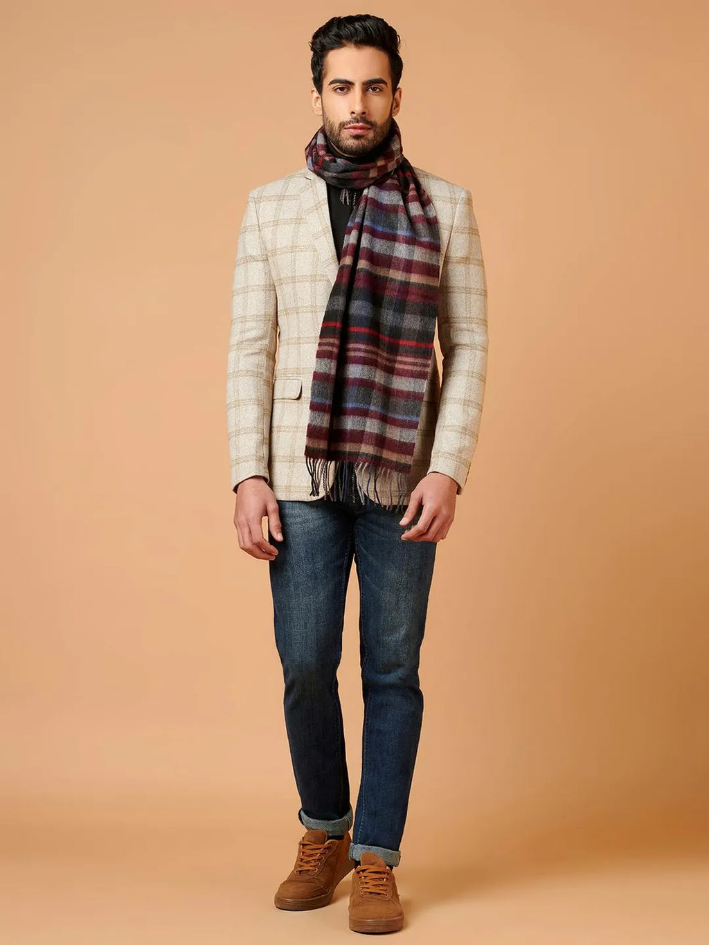 Classic Muffler with Dobby Pattern in Multi