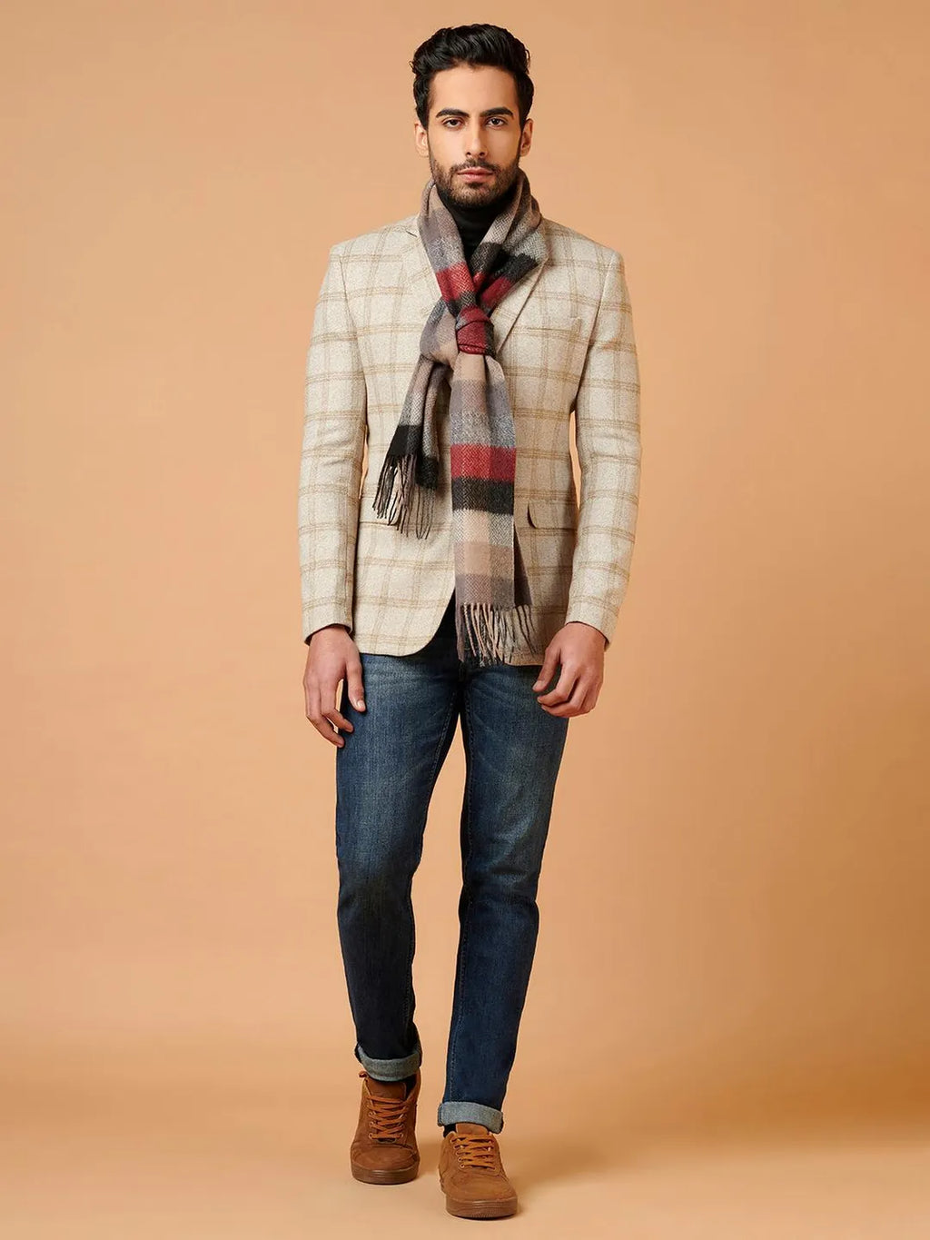 Classic Muffler with Dobby Pattern in Multi