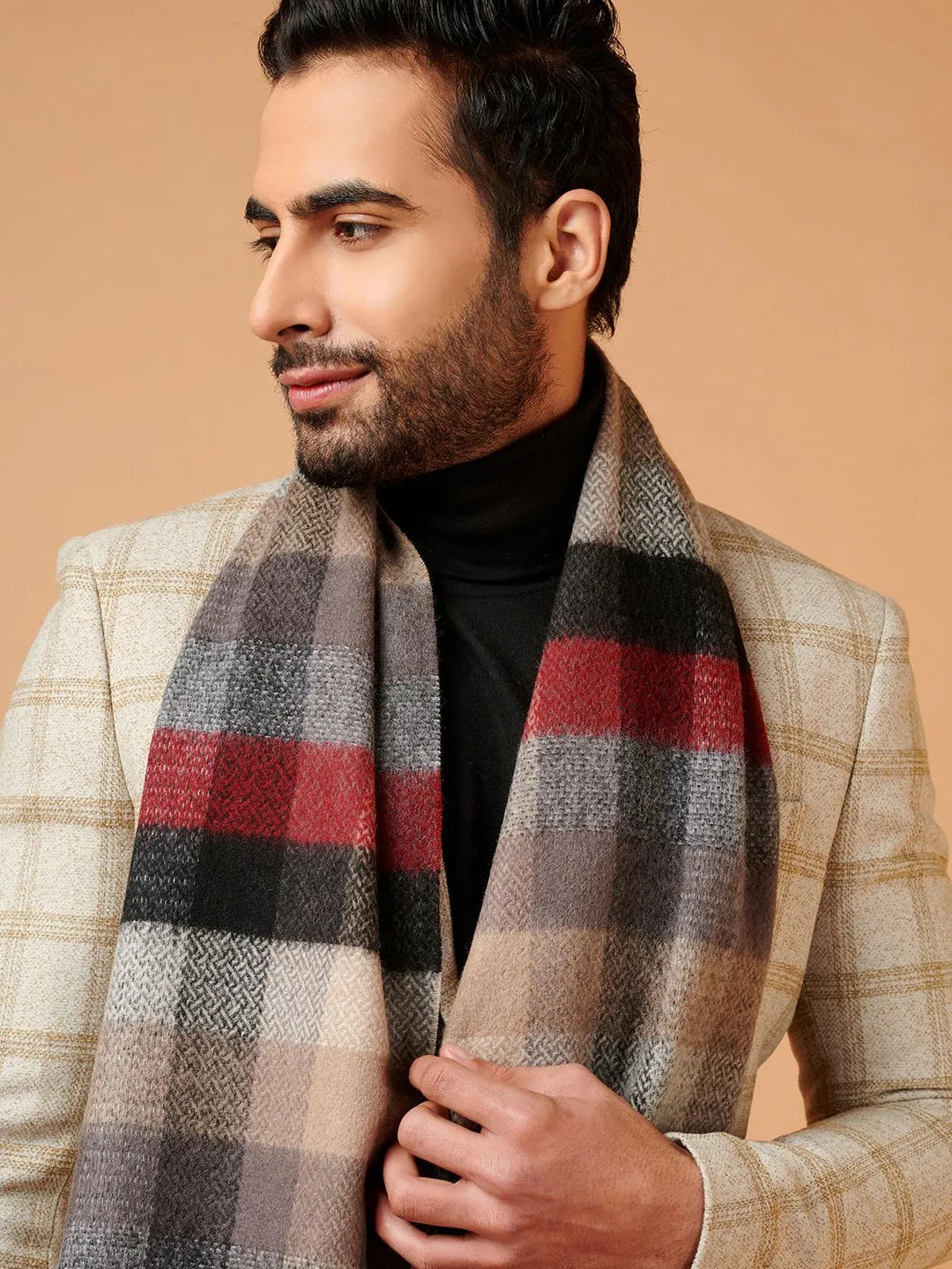 Classic Muffler with Dobby Pattern in Multi