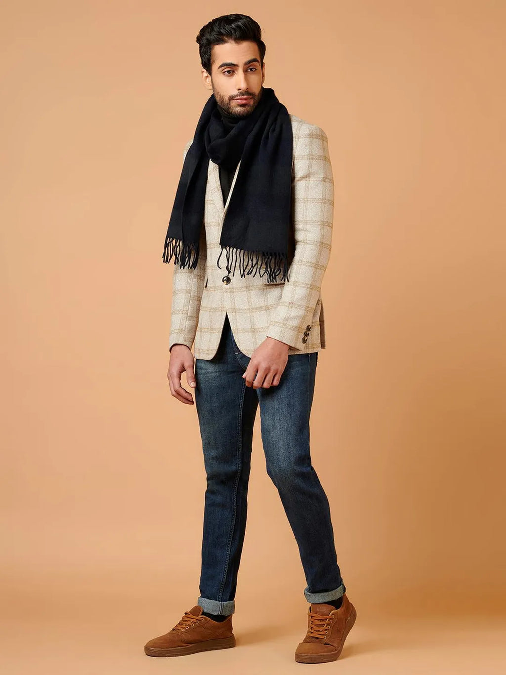 Classic Muffler with Dobby Pattern in Multi