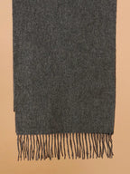 Classic Muffler with Solid in Charcoal Black