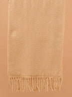 Classic Muffler with Dobby Pattern in Beige
