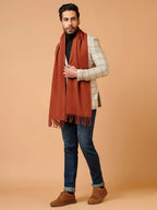 Classic Muffler with Dobby Pattern in Brown