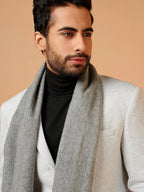 Classic Muffler with Dobby Pattern in Grey