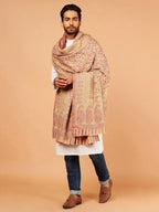 Elegant Shawl Wool Blend with Kaani Pattern in Multi
