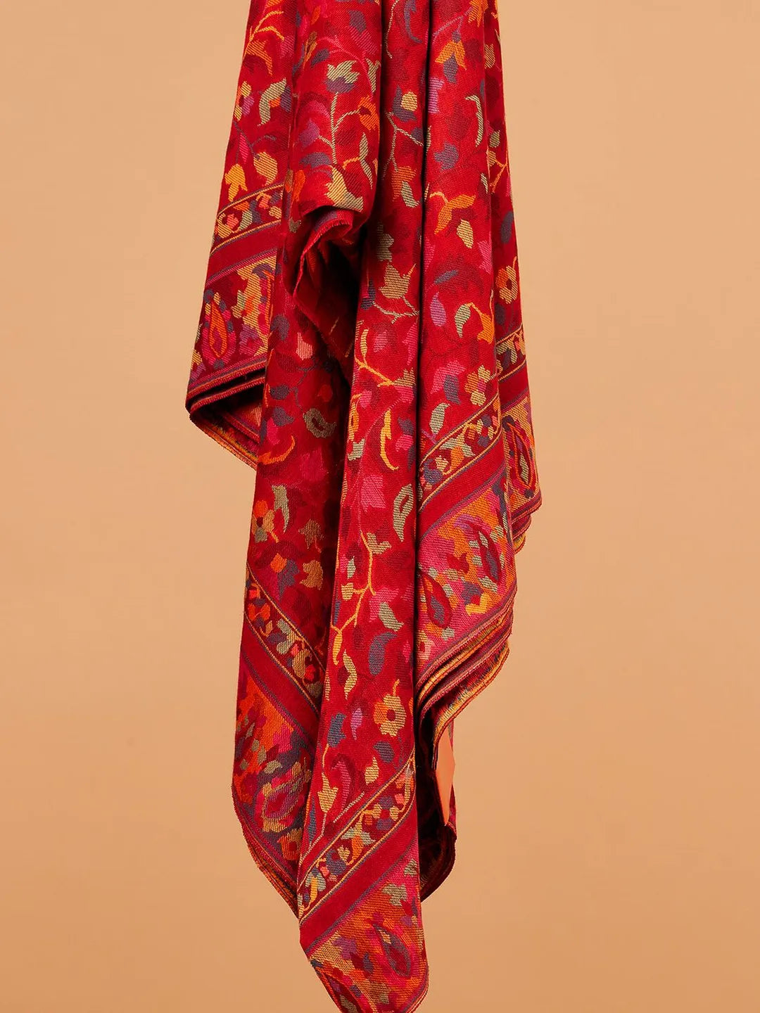 Classic Shawl Wool Blend with Kaani Pattern in Multi