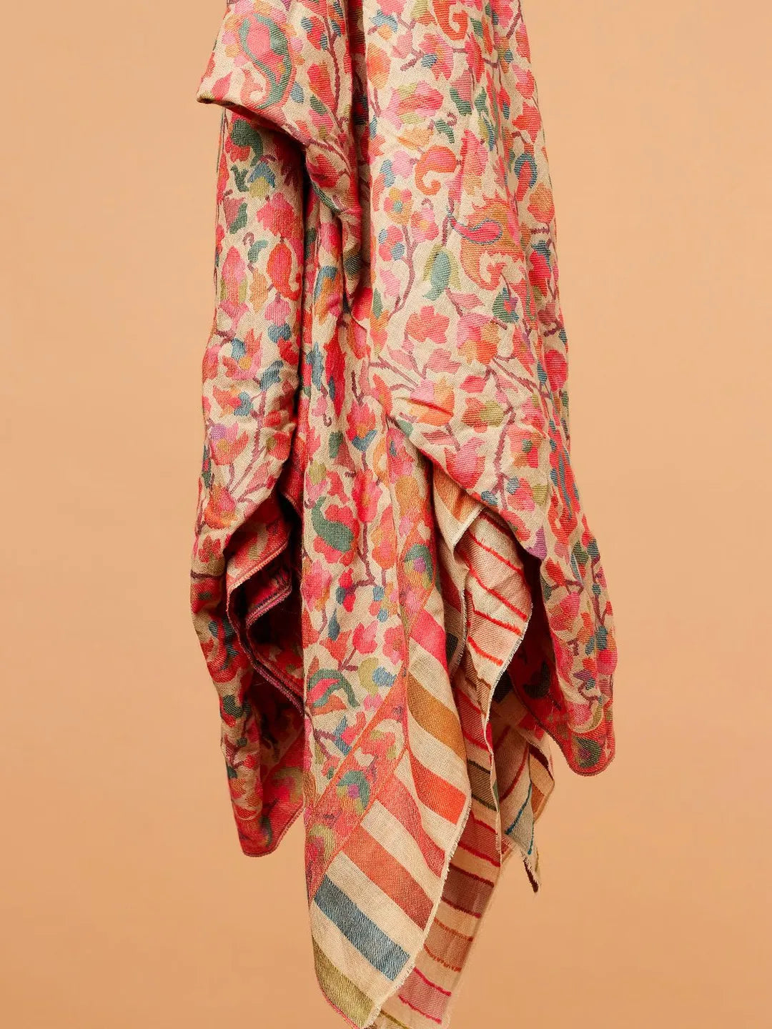 Classic Shawl Wool Blend with Kaani Pattern in Multi