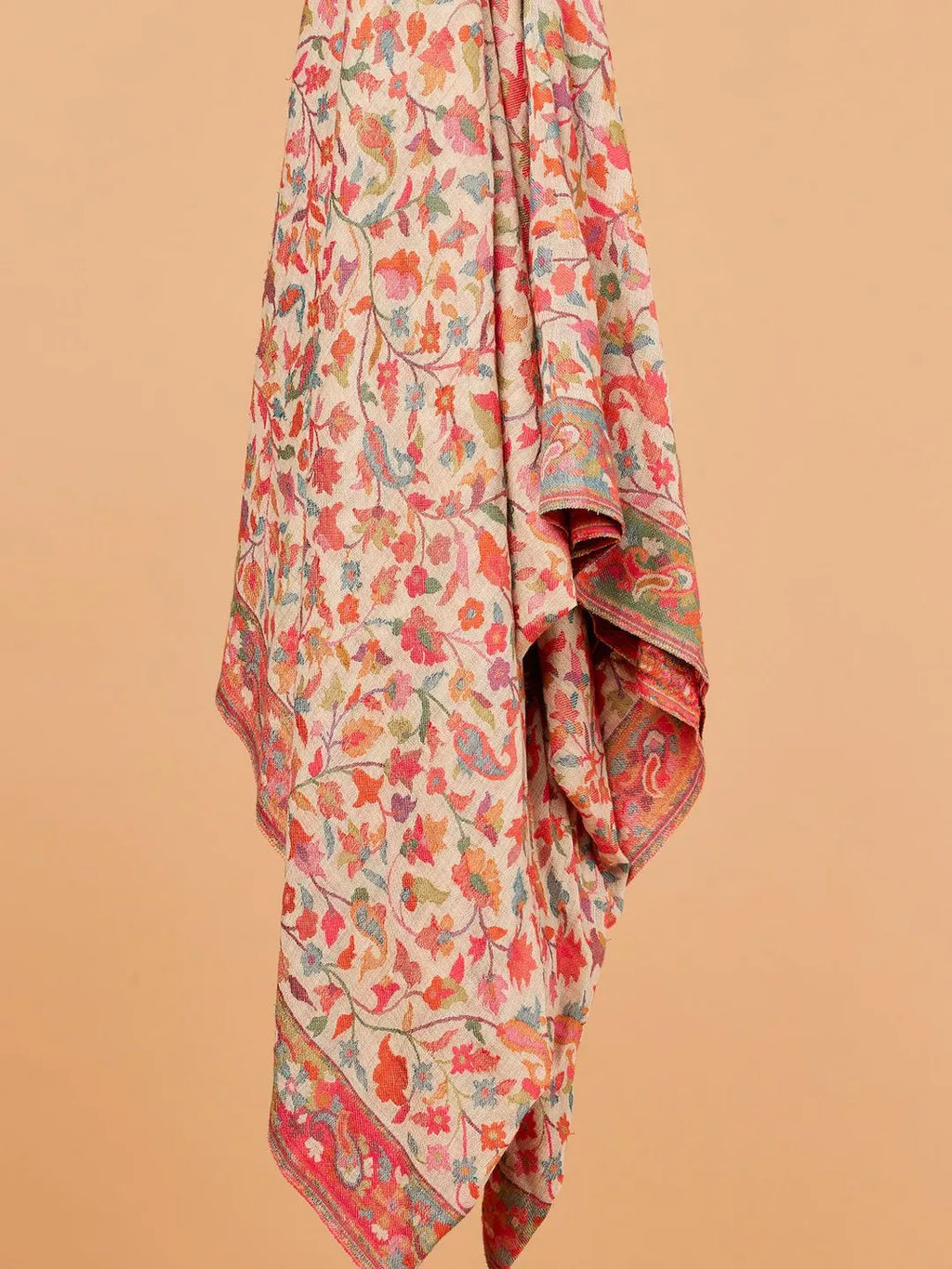 Elegant Shawl Wool Blend with Kaani Pattern in Multi