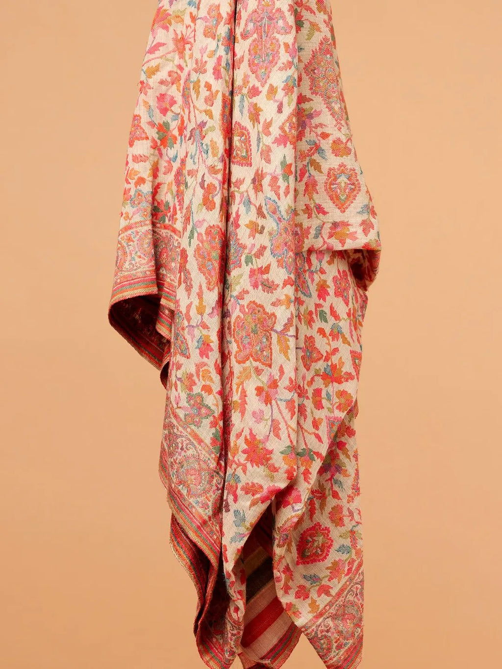 Classic Shawl Wool Blend with Kaani Pattern in Multi