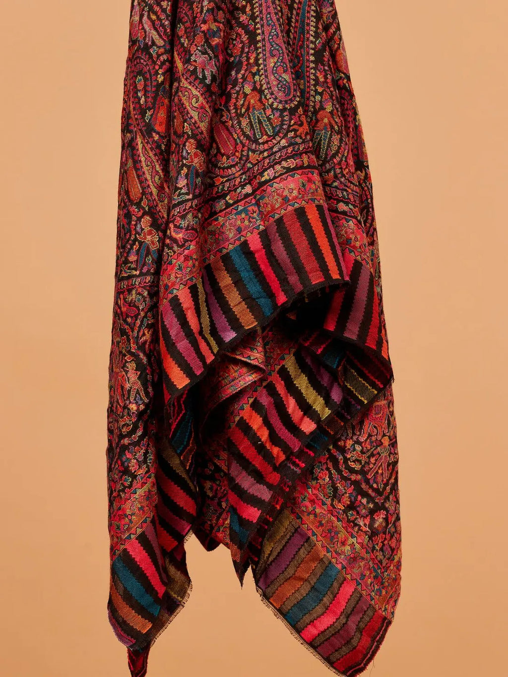Classic Shawl Wool Blend with Kaani Pattern in Multi