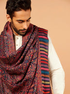 Classic Shawl Wool Blend with Kaani Pattern in Multi