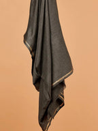 Elegant Shawl Wool Blend with Gents Kaani Pattern in Grey