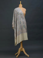 Classic Handloom Pashmina Shawl Jama Embroidery in White