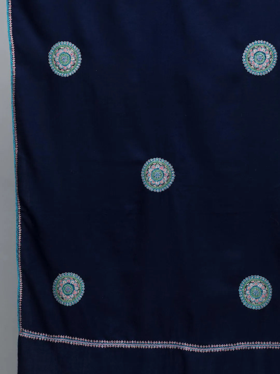 Elegant Handloom Pashmina Shawl in Blue