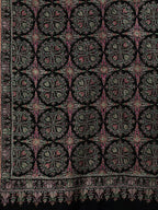 Elegant Handloom Pashmina Shawl Jama Embroidery in Black