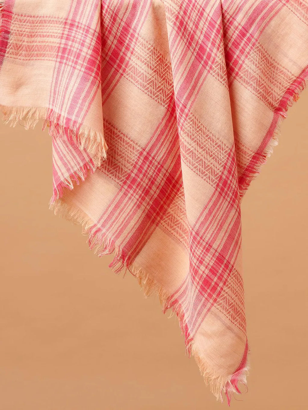 Chic Stole Wool Blend with Dobby Pattern in Multi