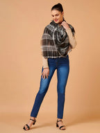 Chic Stole Wool Blend with Dobby Pattern in Multi