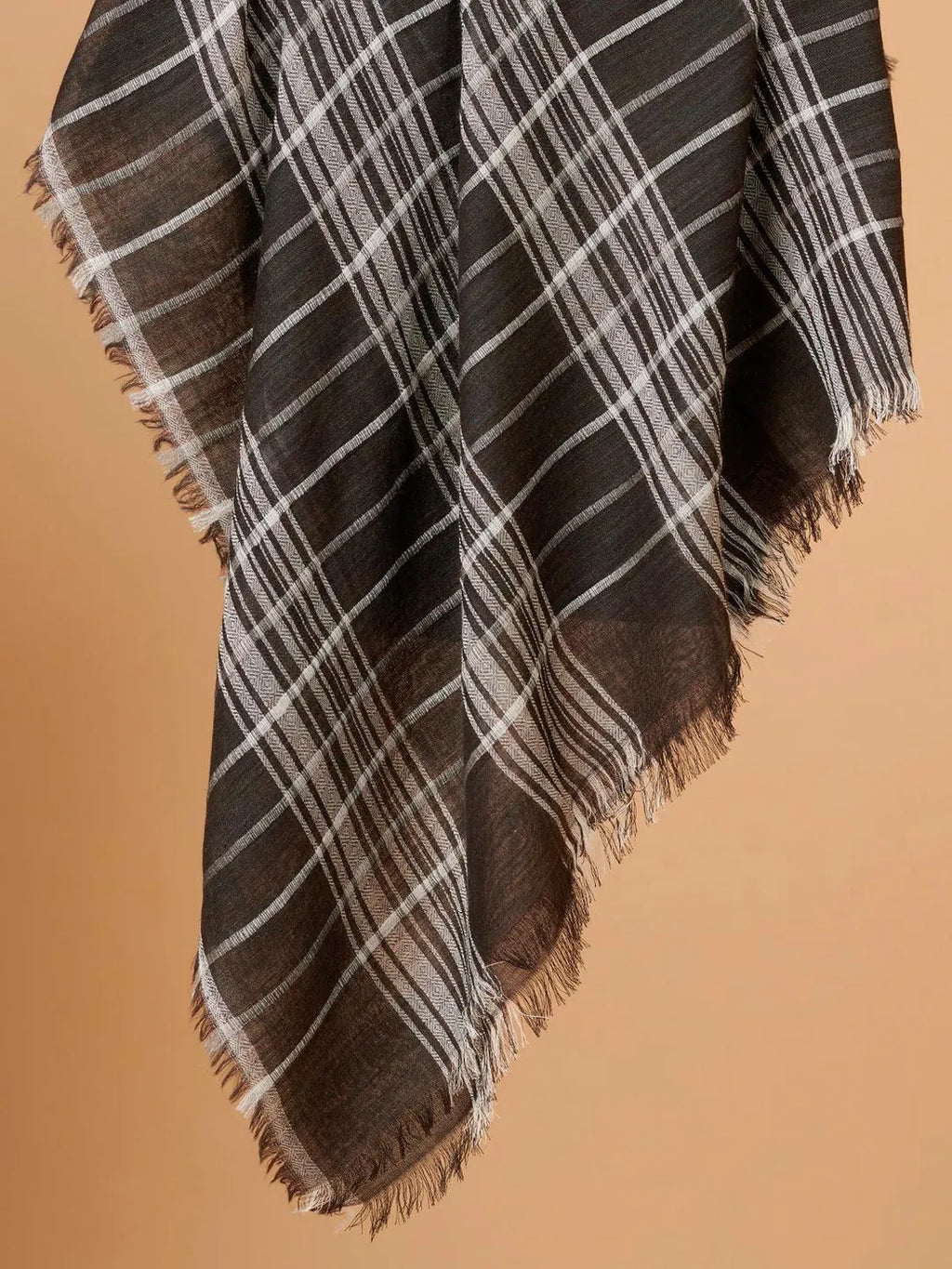 Chic Stole Wool Blend with Dobby Pattern in Multi