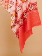 Elegant Stole Wool Blend with Printed Pattern in Multi