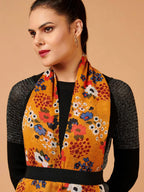 Elegant Stole Wool Blend with Printed Pattern in Multi