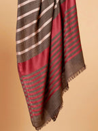 Chic Stole Wool Blend with Dobby Pattern in Multi