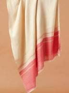 Contemporary Cashmere Stole in Ivory