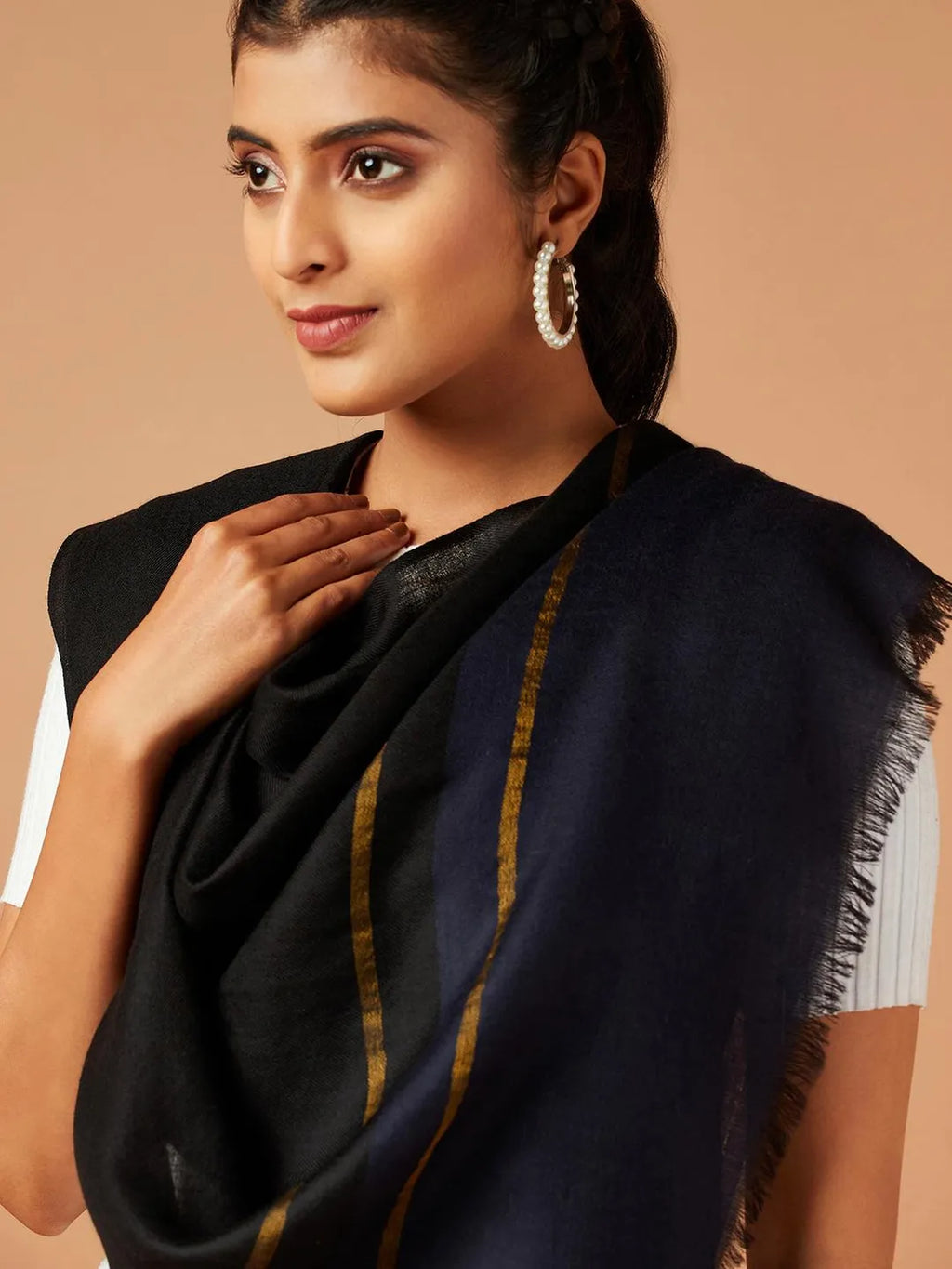 Classic Touch Cashmere Stole in Multi