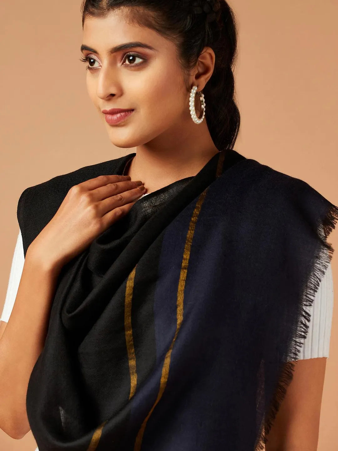 Classic Touch Cashmere Stole in Multi