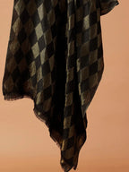 Contemporary Style Cashmere Stole in Black & Gold