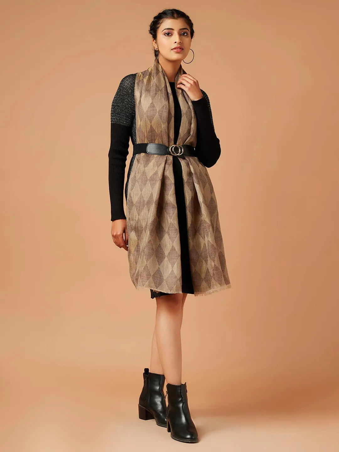 Classic Touch Cashmere Stole in Multi