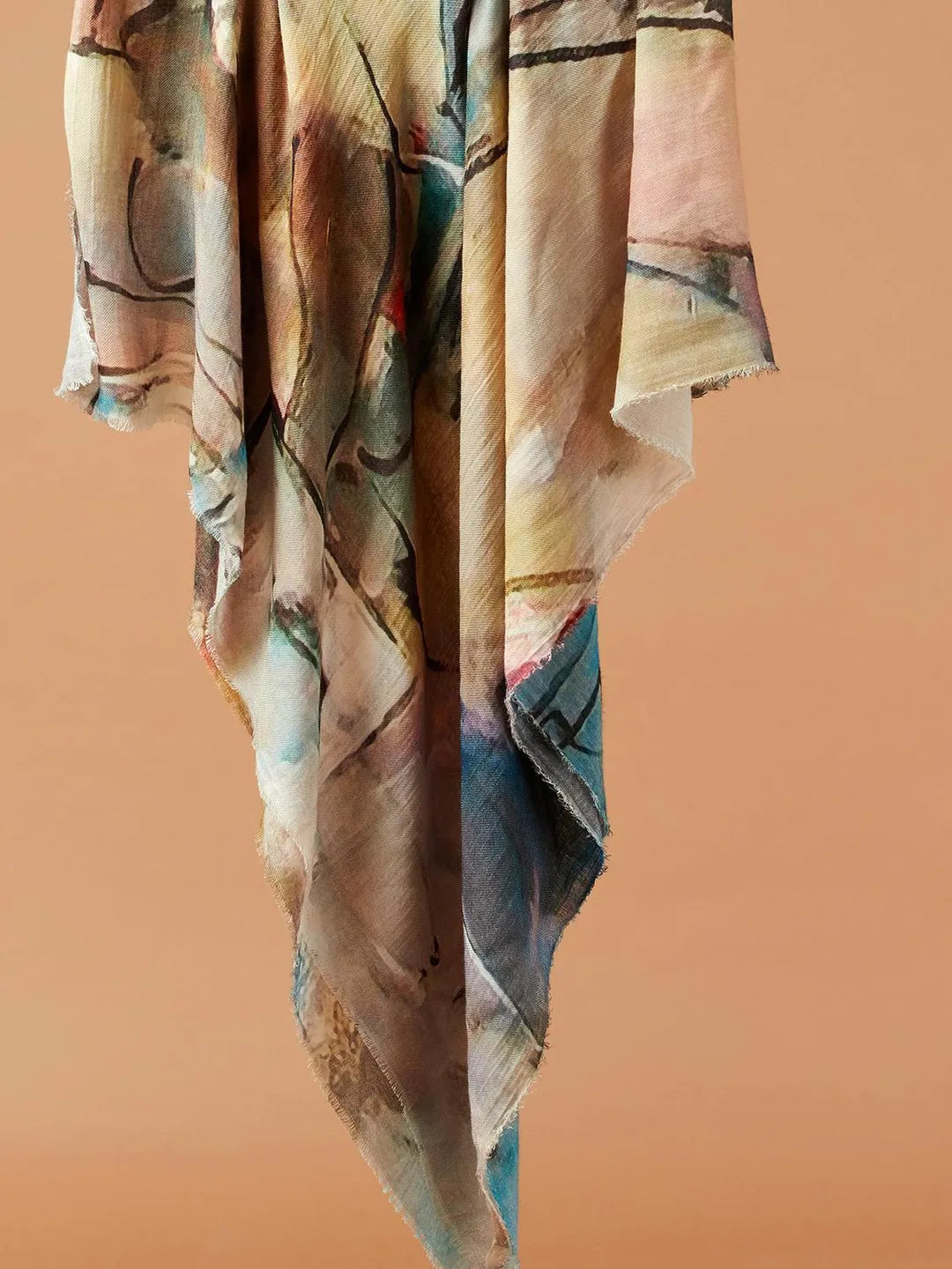 Casual Scarf with Printed Pattern in Multi