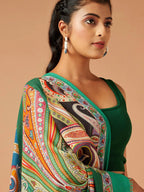 Casual Scarf with Printed Pattern in Multi