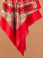 Elegant Stole Wool Blend with Printed Pattern in Multi