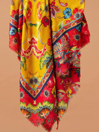Elegant Stole Wool Blend with Printed Pattern in Multi