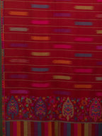 Classic Shawl Wool Blend with Kaani Pattern in Red