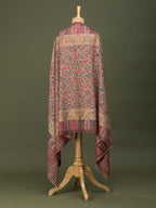 Elegant Shawl Wool Blend with Kaani Pattern in Beige