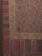 Elegant Shawl Wool Blend with Kaani Pattern in Beige