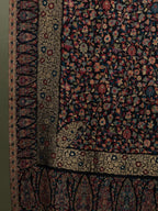 Classic Shawl Wool Blend with Kaani Pattern in Black