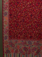 Classic Shawl Wool Blend with Kaani Pattern in Red