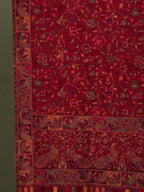 Classic Shawl Wool Blend with Kaani Pattern in Maroon