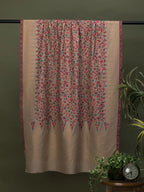 Classic Shawl Wool Blend with Kaani Pattern in Beige