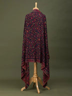 Elegant Shawl Wool Blend with Kaani Pattern in Black