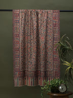 Classic Shawl Wool Blend with Kaani Pattern in Beige