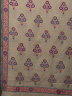 Elegant Stole Wool Blend with Jaal Pattern in Beige