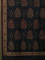 Elegant Stole Wool Blend with Jaal Pattern in Grey