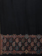 Chic Stole Wool Blend with Palla Pattern in Black