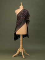 Chic Stole Wool Blend with Kaani Pattern in Blue