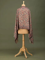 Chic Stole Wool Blend with Kaani Pattern in Beige