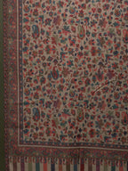 Chic Stole Wool Blend with Kaani Pattern in Beige