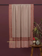 Classic Cashmina Shawl with Fancy Border Pattern in Beige